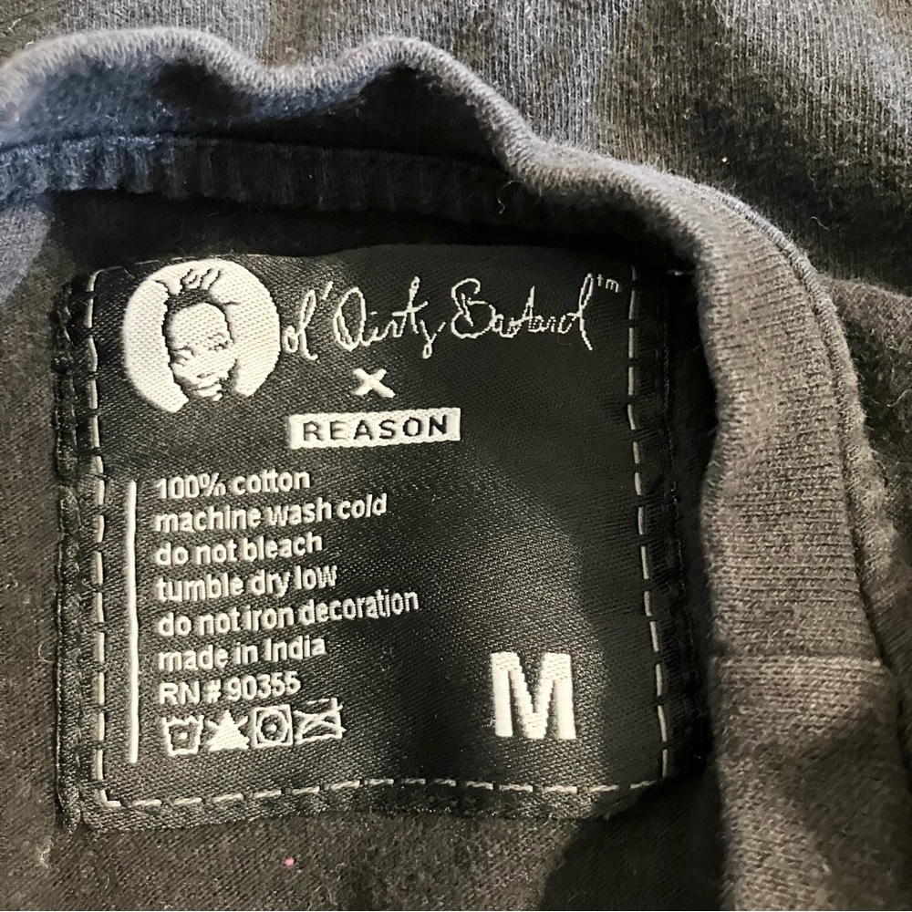 Reason‎ Clothing x ODB Wu-Tang Collaboration graphic print tee black Men’s Sz M - Picture 4 of 5
